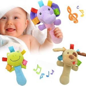 Baby's Animal Shaped Plush Rattle Toy